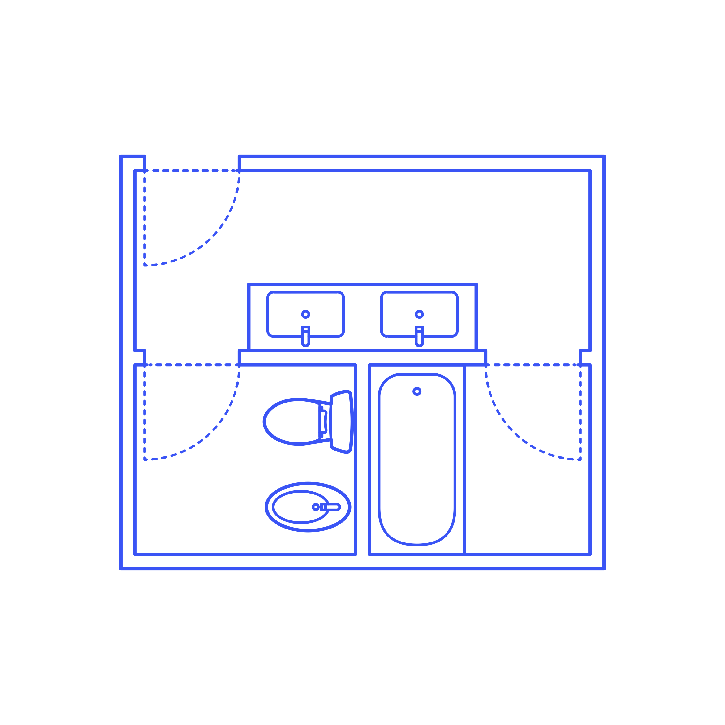 Layouts Bathrooms Primary Split Bidet U Shape Line Art Illustration Svg Free Vectors
